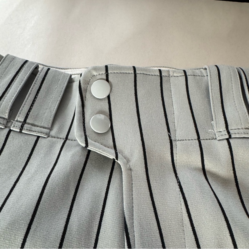 Mizuno Gray Pinstriped Men’s Full‎ Length Baseball Pants 34-36L - Picture 8 of 12